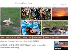 Tablet Screenshot of meadowhavenfarm.com